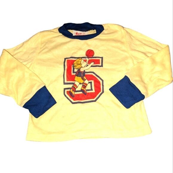 Vintage Katz 'N Jama super soft yellow basketball pajama set‎ - Picture 1 of 6